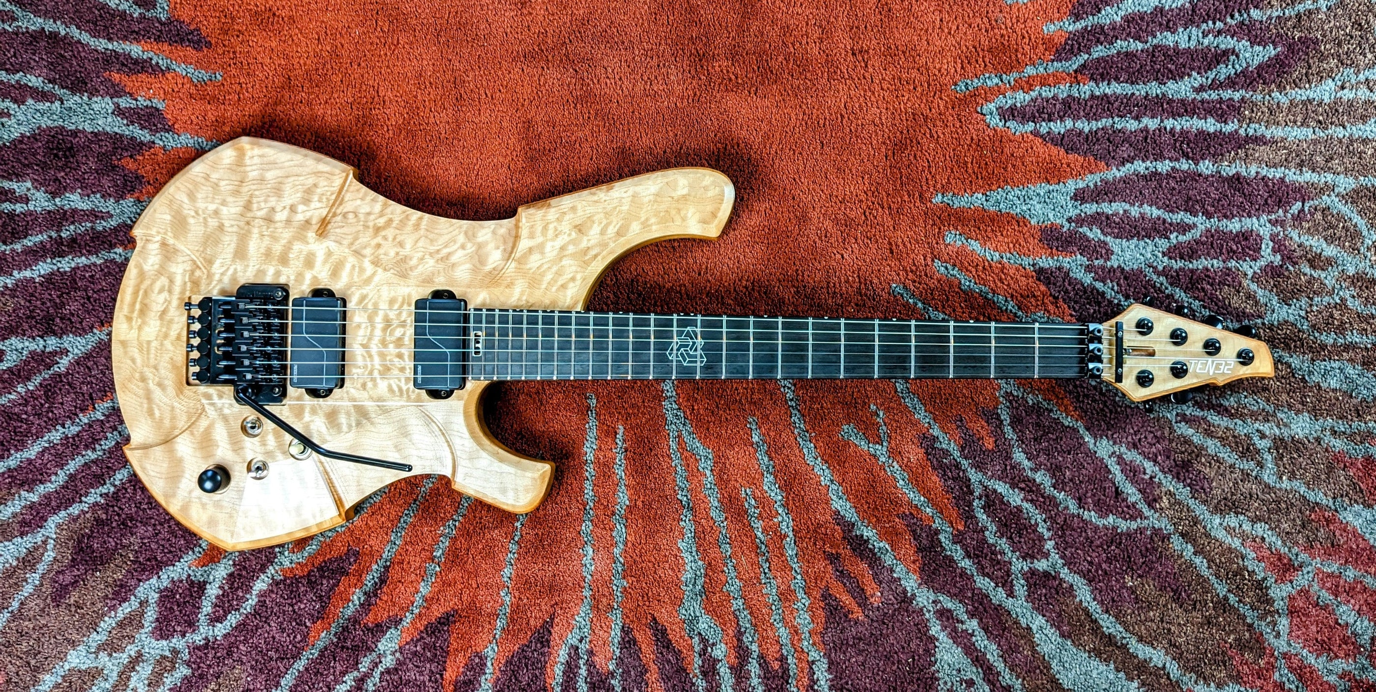 TEN32 Guitars EN Series, EN3 Model, Double Cut Body Style, Carved Top
